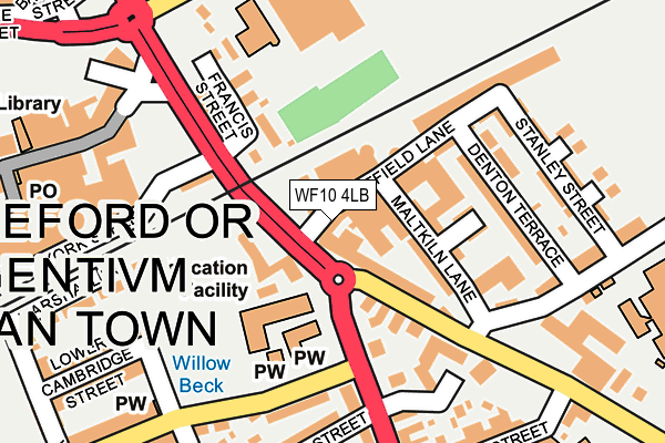 WF10 4LB map - OS OpenMap – Local (Ordnance Survey)