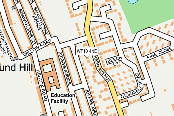 WF10 4NE map - OS OpenMap – Local (Ordnance Survey)
