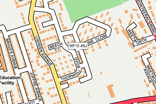 WF10 4NJ map - OS OpenMap – Local (Ordnance Survey)