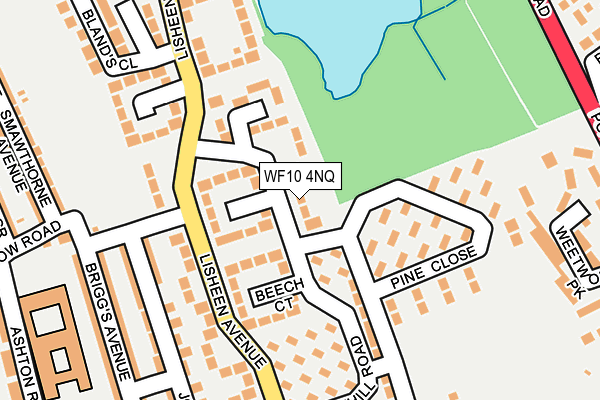 WF10 4NQ map - OS OpenMap – Local (Ordnance Survey)