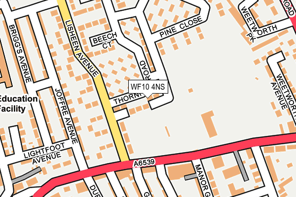 WF10 4NS map - OS OpenMap – Local (Ordnance Survey)