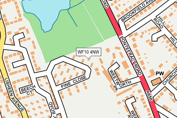 WF10 4NW map - OS OpenMap – Local (Ordnance Survey)