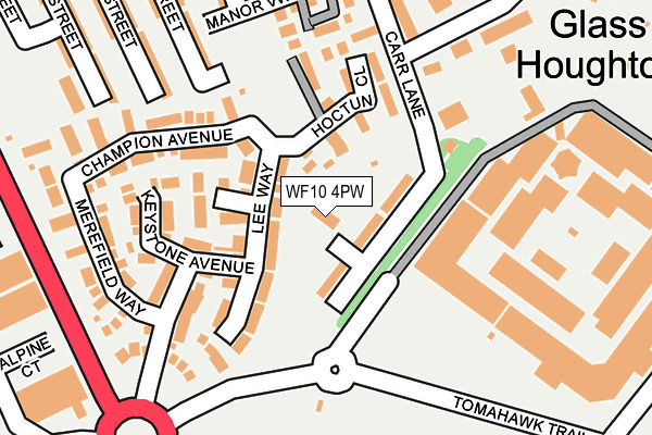 WF10 4PW map - OS OpenMap – Local (Ordnance Survey)
