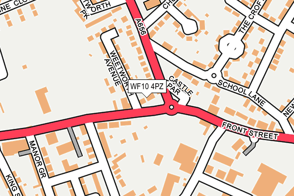 WF10 4PZ map - OS OpenMap – Local (Ordnance Survey)