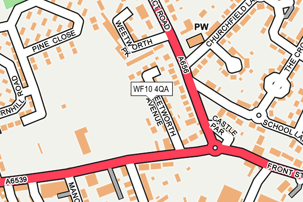 WF10 4QA map - OS OpenMap – Local (Ordnance Survey)