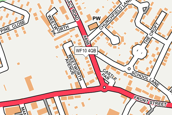 WF10 4QB map - OS OpenMap – Local (Ordnance Survey)