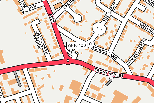 WF10 4QD map - OS OpenMap – Local (Ordnance Survey)