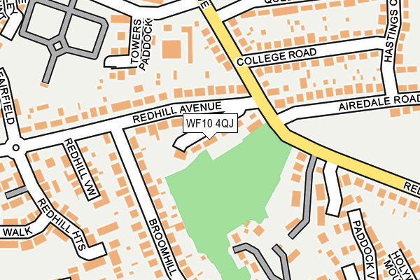 WF10 4QJ map - OS OpenMap – Local (Ordnance Survey)