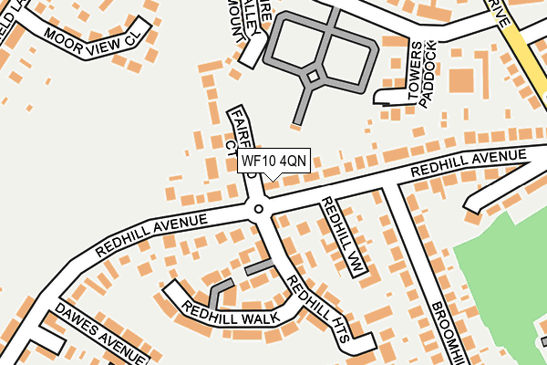 WF10 4QN map - OS OpenMap – Local (Ordnance Survey)