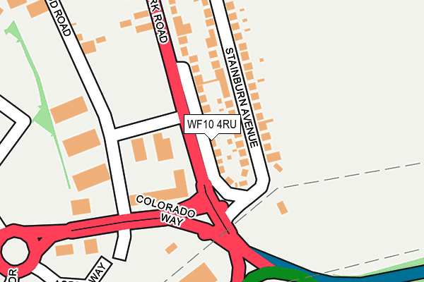 WF10 4RU map - OS OpenMap – Local (Ordnance Survey)