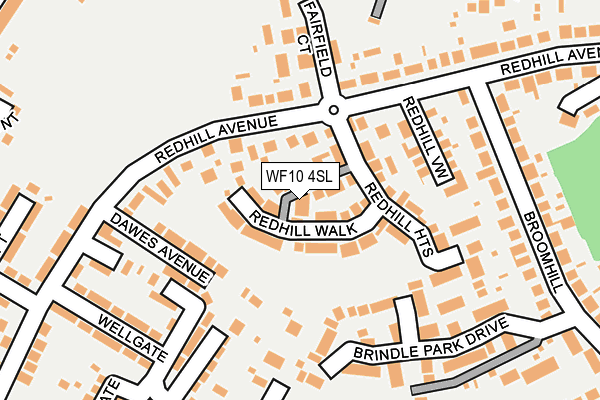 WF10 4SL map - OS OpenMap – Local (Ordnance Survey)