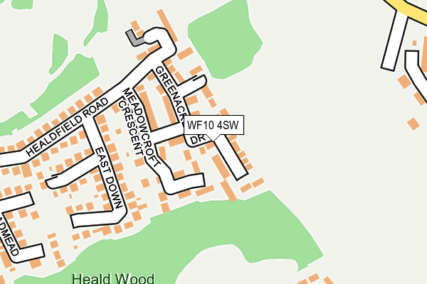 WF10 4SW map - OS OpenMap – Local (Ordnance Survey)