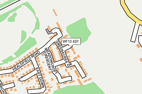 WF10 4SY map - OS OpenMap – Local (Ordnance Survey)
