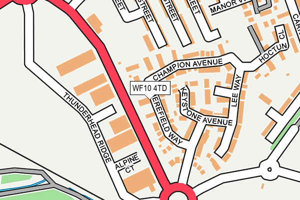 WF10 4TD map - OS OpenMap – Local (Ordnance Survey)