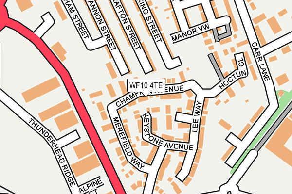 WF10 4TE map - OS OpenMap – Local (Ordnance Survey)