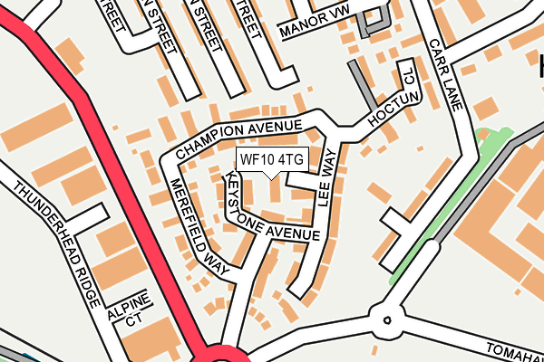 WF10 4TG map - OS OpenMap – Local (Ordnance Survey)