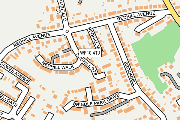 WF10 4TJ map - OS OpenMap – Local (Ordnance Survey)