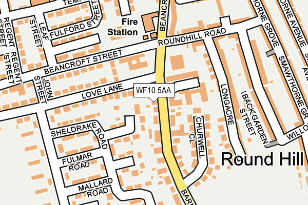 WF10 5AA map - OS OpenMap – Local (Ordnance Survey)