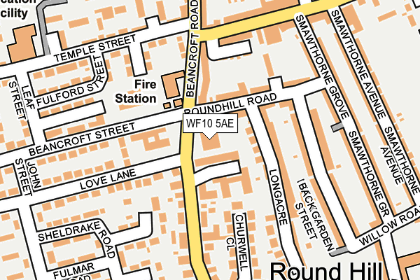 WF10 5AE map - OS OpenMap – Local (Ordnance Survey)
