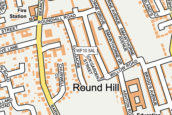 WF10 5AL map - OS OpenMap – Local (Ordnance Survey)