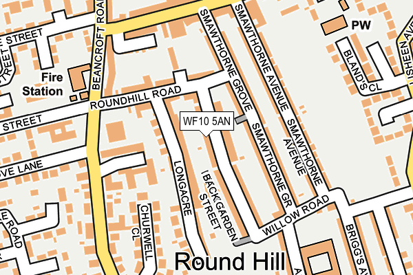 WF10 5AN map - OS OpenMap – Local (Ordnance Survey)