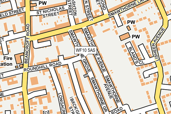 WF10 5AS map - OS OpenMap – Local (Ordnance Survey)