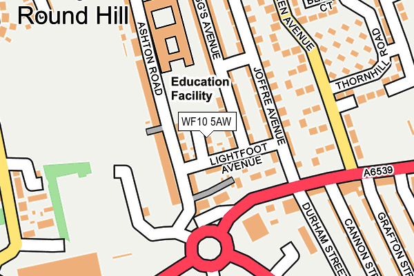 WF10 5AW map - OS OpenMap – Local (Ordnance Survey)