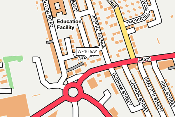 WF10 5AY map - OS OpenMap – Local (Ordnance Survey)