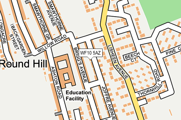 WF10 5AZ map - OS OpenMap – Local (Ordnance Survey)