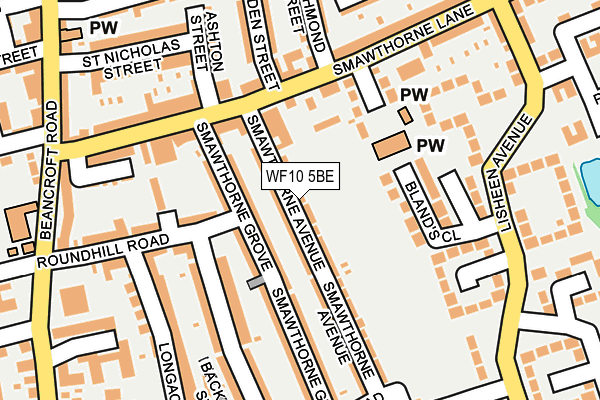 WF10 5BE map - OS OpenMap – Local (Ordnance Survey)