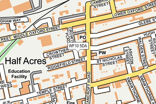 WF10 5DA map - OS OpenMap – Local (Ordnance Survey)