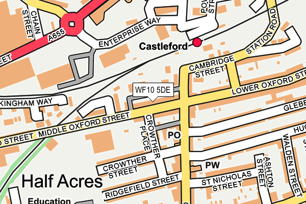 WF10 5DE map - OS OpenMap – Local (Ordnance Survey)
