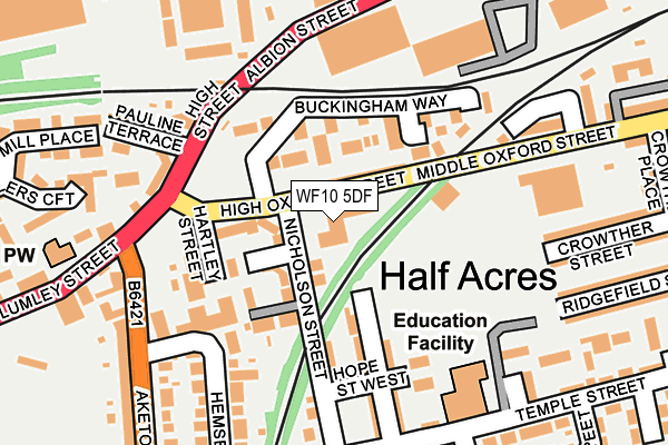 WF10 5DF map - OS OpenMap – Local (Ordnance Survey)