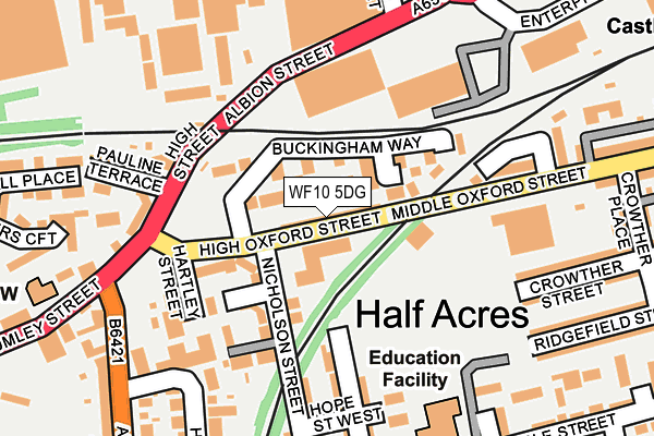 WF10 5DG map - OS OpenMap – Local (Ordnance Survey)