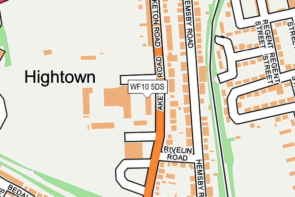 WF10 5DS map - OS OpenMap – Local (Ordnance Survey)