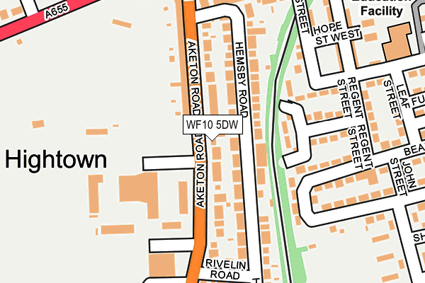 WF10 5DW map - OS OpenMap – Local (Ordnance Survey)