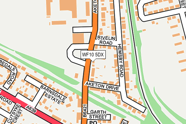 WF10 5DX map - OS OpenMap – Local (Ordnance Survey)