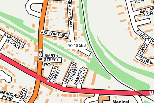 WF10 5EB map - OS OpenMap – Local (Ordnance Survey)