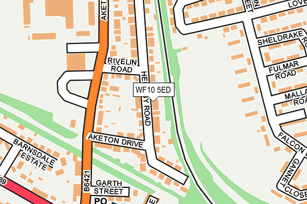 WF10 5ED map - OS OpenMap – Local (Ordnance Survey)