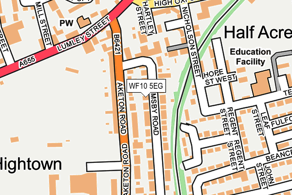 WF10 5EG map - OS OpenMap – Local (Ordnance Survey)