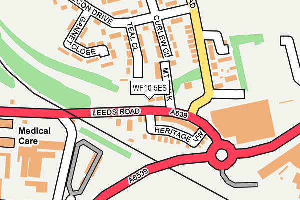 WF10 5ES map - OS OpenMap – Local (Ordnance Survey)