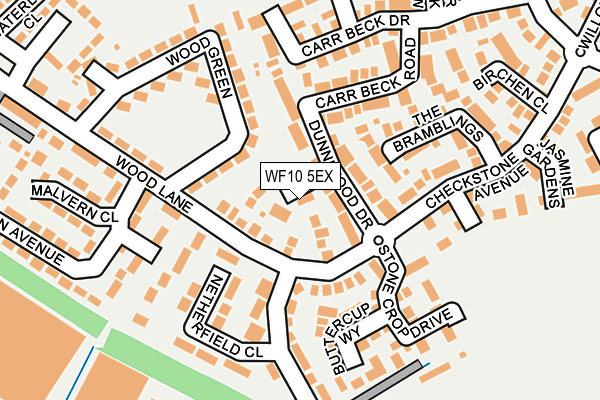 WF10 5EX map - OS OpenMap – Local (Ordnance Survey)