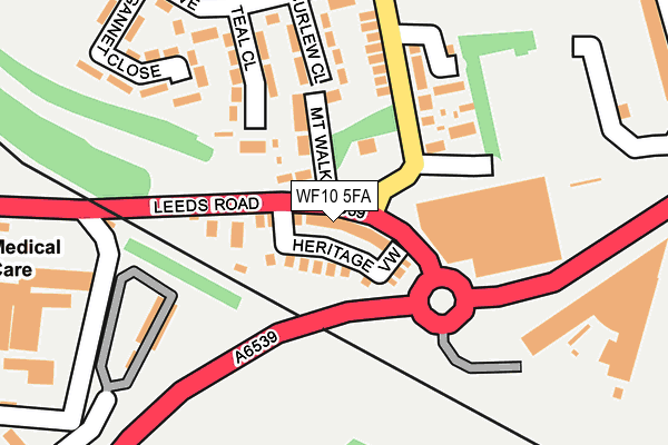 WF10 5FA map - OS OpenMap – Local (Ordnance Survey)