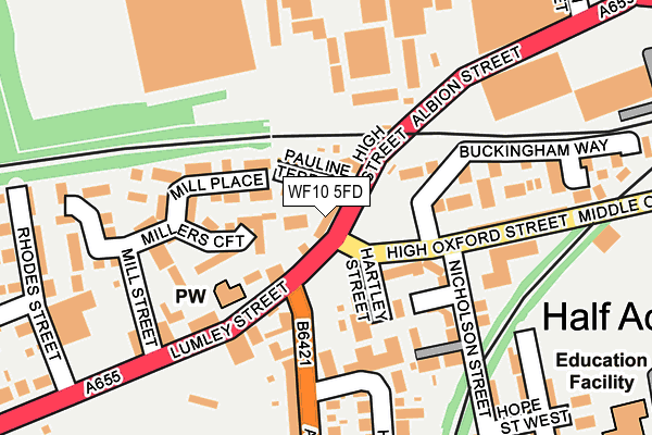 WF10 5FD map - OS OpenMap – Local (Ordnance Survey)