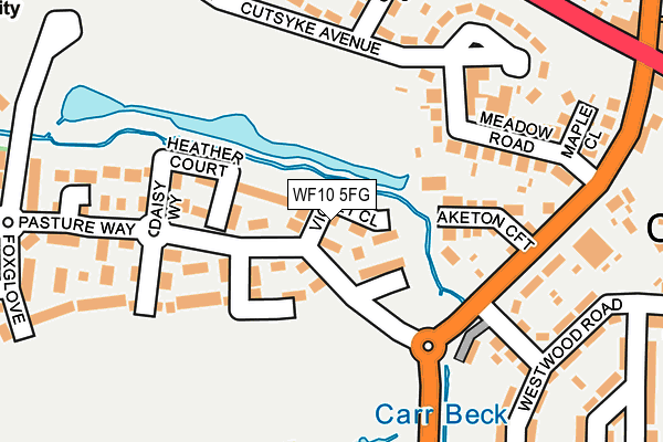 WF10 5FG map - OS OpenMap – Local (Ordnance Survey)