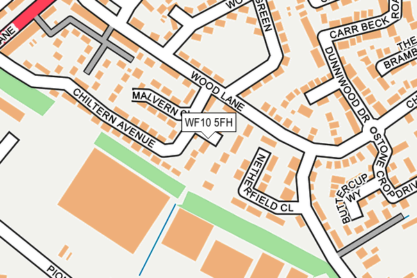 WF10 5FH map - OS OpenMap – Local (Ordnance Survey)