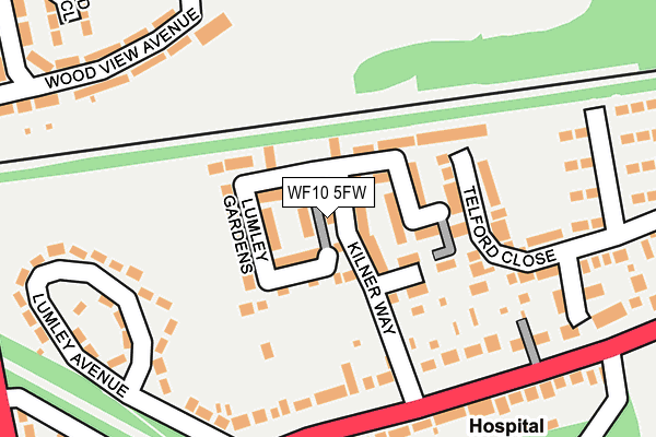 WF10 5FW map - OS OpenMap – Local (Ordnance Survey)