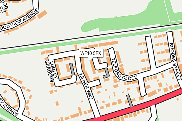 WF10 5FX map - OS OpenMap – Local (Ordnance Survey)