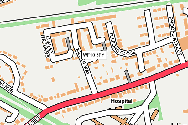WF10 5FY map - OS OpenMap – Local (Ordnance Survey)
