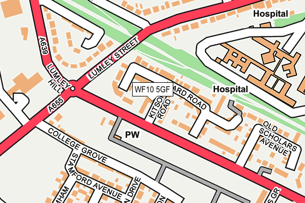WF10 5GF map - OS OpenMap – Local (Ordnance Survey)